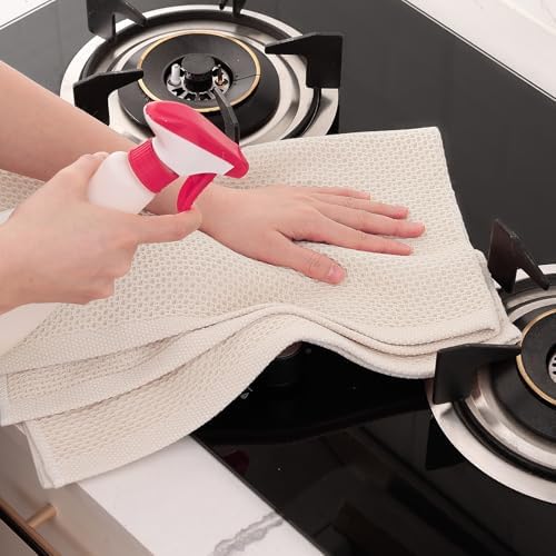 Homaxy 100% Cotton Oversized Waffle Weave Kitchen Towels 8-Pack - Image 5