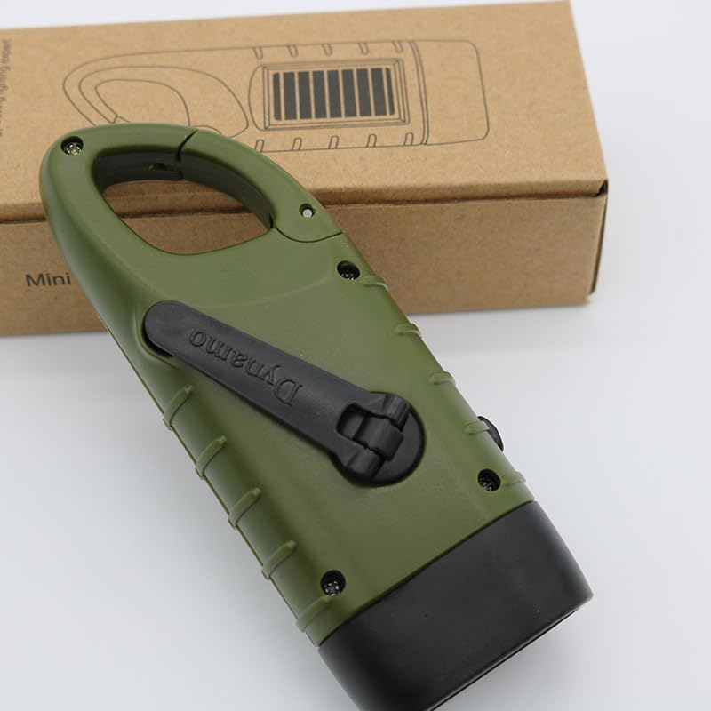 2 Packs Hand Crank Solar LED Emergency Flashlight, No Battery Required - Image 7
