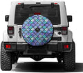 Rainbow Mermaid Scale Spare Tire Cover by Foruidea