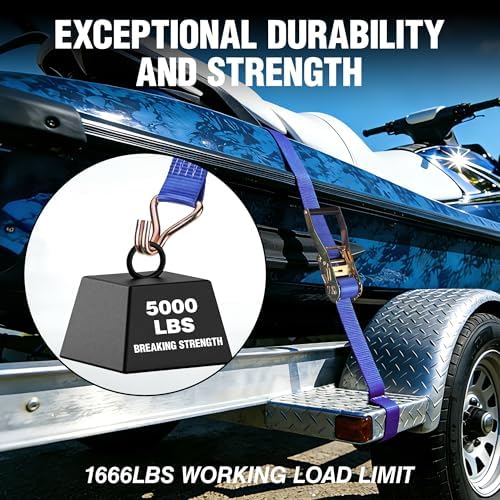 WORKPRO Ratchet Tie Down Straps, Fits - Image 2