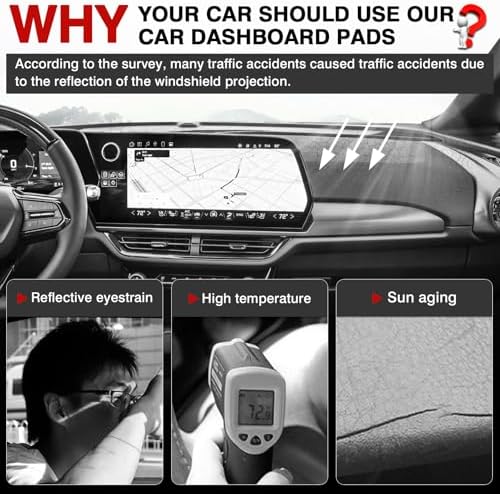 Autorder Dashboard Cover Mat for Chevy Chevrolet Equinox EV 2024 2025 2026 - Image 2