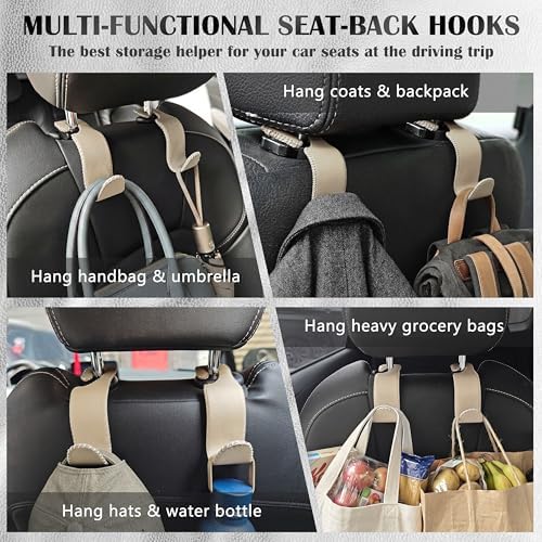 Car Seat Headrest Hook 55lb Heavy Duty Metal Hanger - Image 2