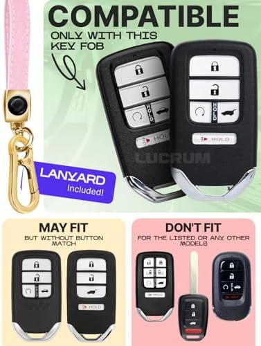 Lucrum Compatible with Honda Key Fob Cover & Leather Keychain - Image 2