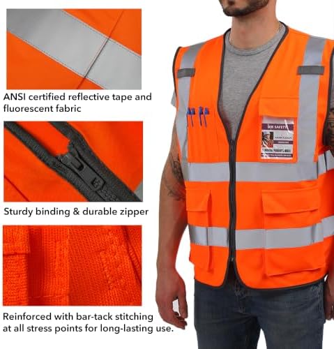 Dib Safety Hi Vis Reflective Safety Vest - Image 4