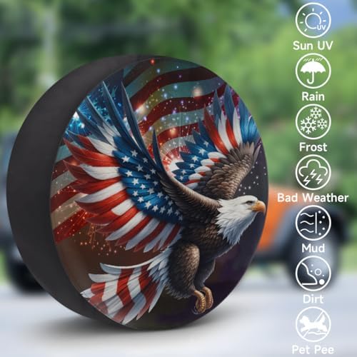 Eagle Spare Tire Cover 16in Spare Wheel Covers Tire Storage Cover - Image 3