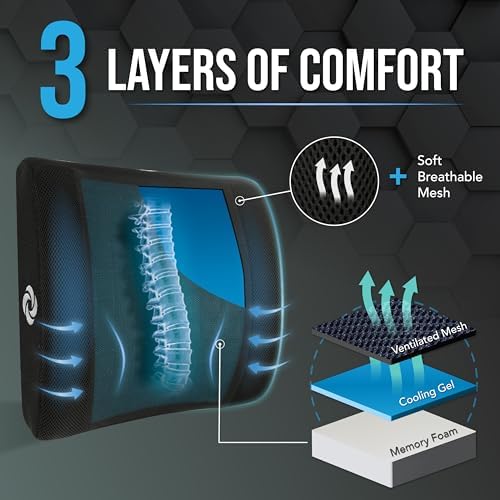 Samsonite Cooling Memory Foam Lumbar Support Pillow - Image 4