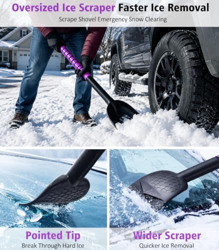 45" Extendable Snow Brush & Ice Scraper - Image 4