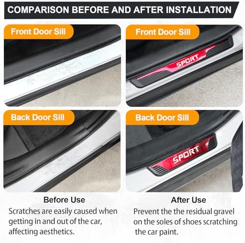 Stainless Steel Car Door Sill Protectors - Image 2