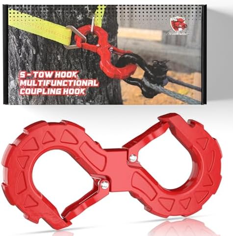 3/8 Tow Hook, Winch Hook for Off-Road Recovery, Towing Shackle 33000 Lbs by AMBULL