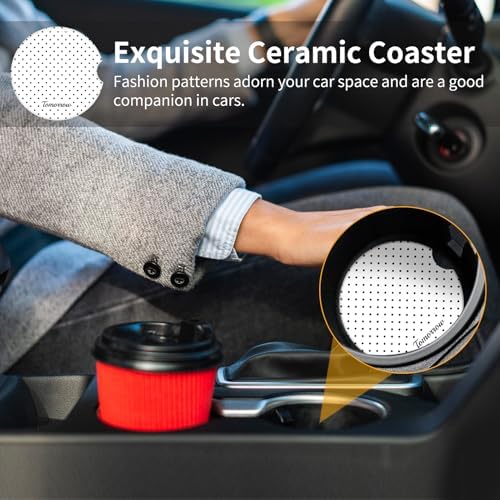 Cute Fashion Polka Dot Car Coasters 2 Pack - Image 5
