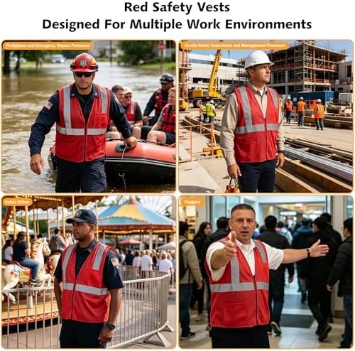AYKRM 2 Pocket Mesh High Visibility Reflective Safety Vest - Image 5