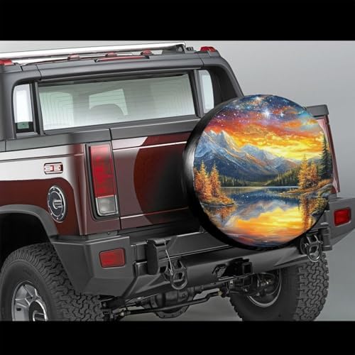 Mountains Starry Sunset Spare Tire Cover - Image 2
