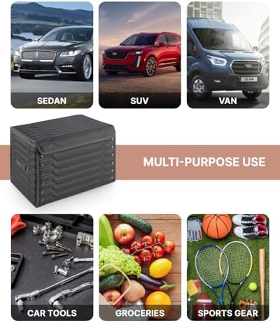 Owleys Car Trunk Organizer, PU Leather, 17.7in 40L - Image 6