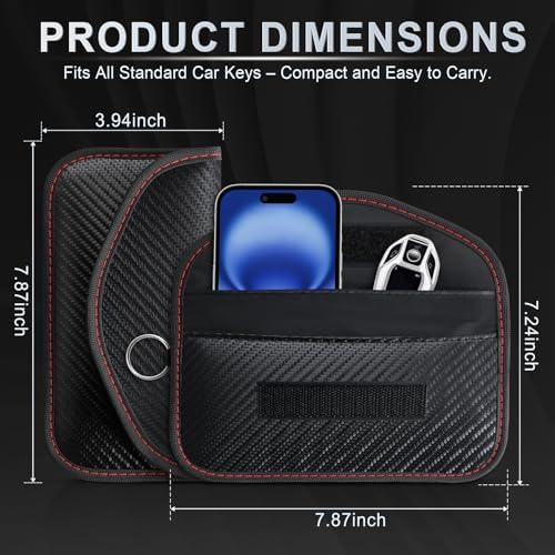 LivTee Faraday Key Fob Protector, RFID Blocking Faraday Bag - Image 3