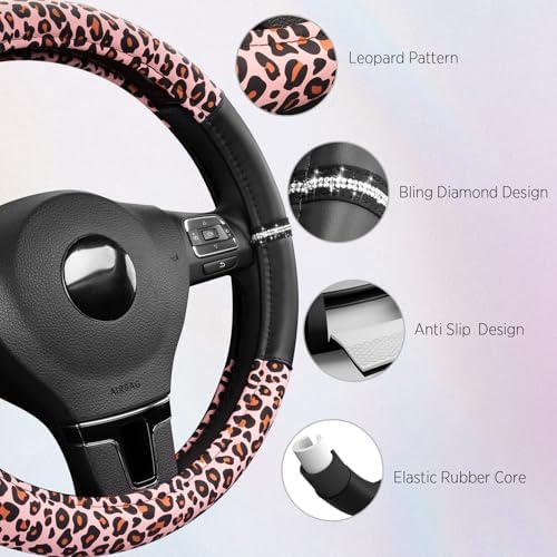 Road Comforts Leopard Steering Wheel Cover - Image 4