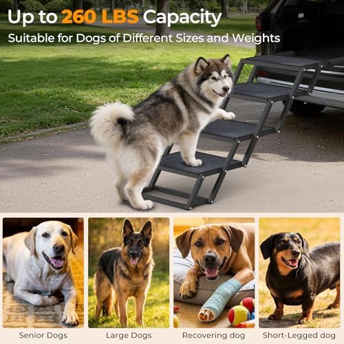 URPOWER Dog Stairs for Large Dogs Extra Wide 20" - Image 3