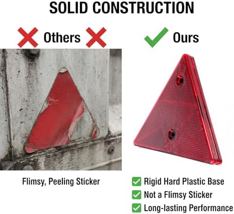 2 Pack Safety Reflector Warning Sign, Engineering Road Grade Reflective - Image 4