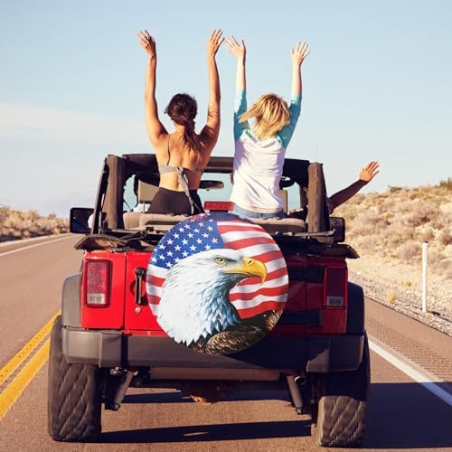 Spare Tire Cover American Eagle Flag Polyester Universal Waterproof Corrosion - Image 2