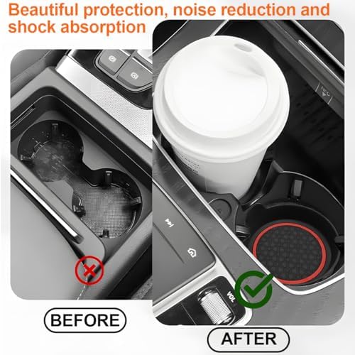 HZEL 4PCS 2.75 Inch PVC Car Cup Holder Coasters - Image 4