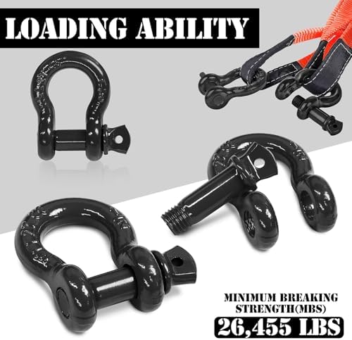 1/2" D Ring Shackle with 5/8" Screw Pin, 2T Working Load Limit / 12T Minimum - Image 3