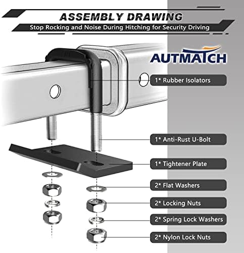 AUTMATCH Hitch Tightener Anti-Rattle Clamp - Image 3
