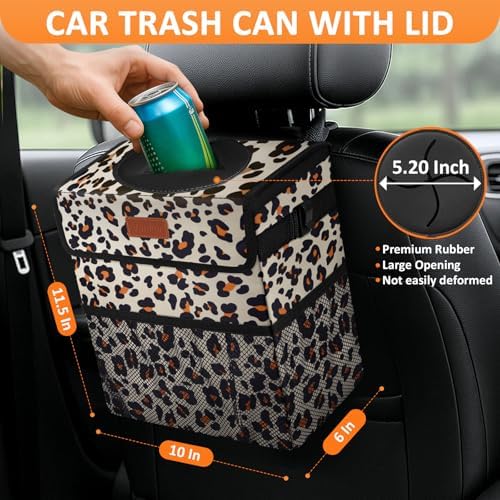 Vankor Car Trash Can with Lid Leak Proof Car Accessories - Image 2