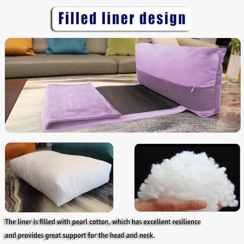 Velvet Recliner Headrest Pillow, Non-Slip Neck Support - Image 5