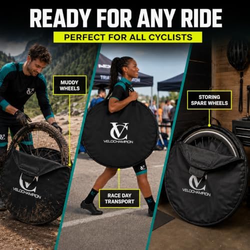 VeloChampion Waterproof Nylon Bike Wheel Bag, Medium 700c-26, 1 Pack - Image 2