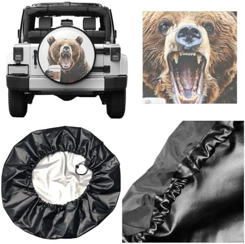 Funny Bear Coffee Spare Tire Cover - Image 2