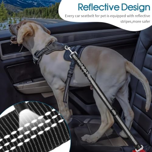 Dog Set Belt for Car Adjustable Dog Seatbelts for Vehicle - Image 3