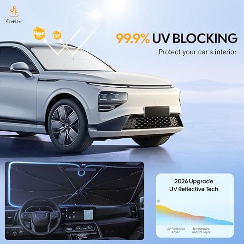 EcoNour Foldable Windshield Sun Shade & Window Tint Fit - Image 3