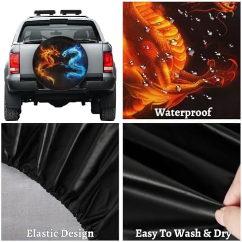 Dragon Spare Tire Cover Waterproof Dust-Proof Spare Wheel Covers - Image 4