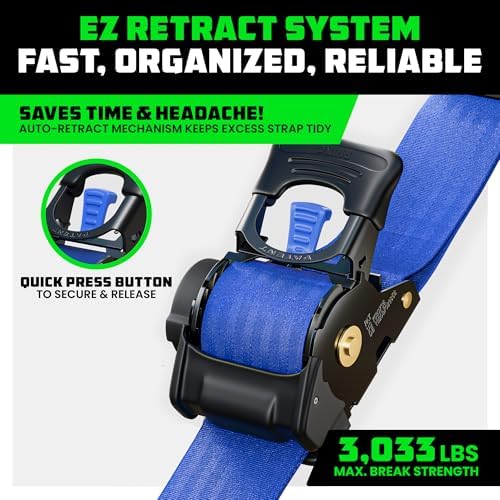 Rhino USA Retractable Ratchet Straps - 2in x 10ft - Image 2