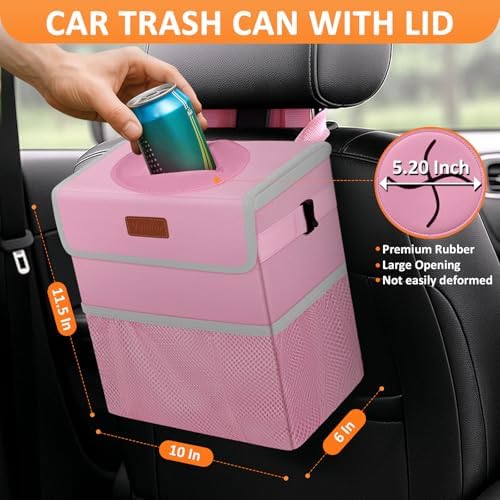 Vankor Car Trash Can with Lid Leak Proof Car Accessories - Image 2