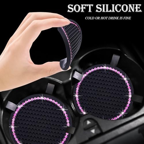 4PCS Bling Cup Holder Coaster, 2.75 Inch Auto Car Cup Holder Insert Coasters - Image 4