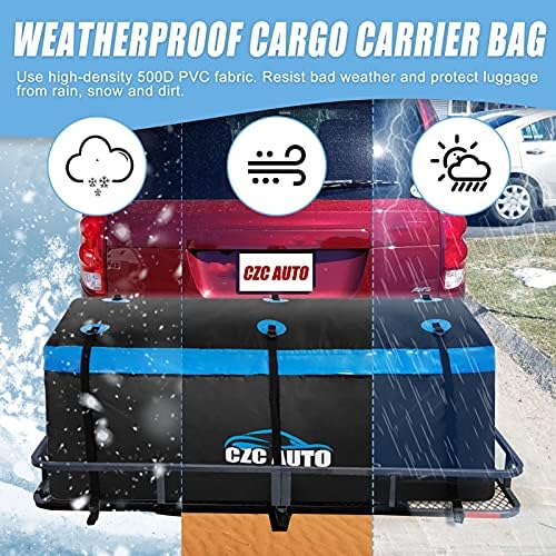 CZC AUTO Hitch Cargo Carrier Bag 20 cu. ft, Waterproof - Image 3