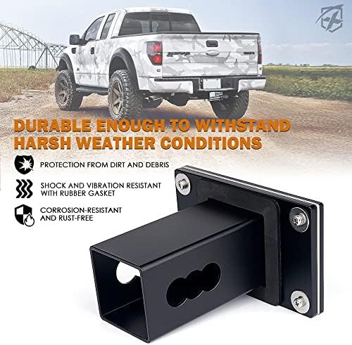 Xprite Aluminum Trailer Hitch Cover, Heavy Duty 2 Inch Tow Rear Receivers Plug - Image 5