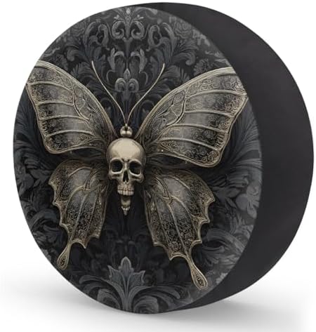 Black Skull Spare Tire Cover Dust-Proof Wheel Protector - Image 2