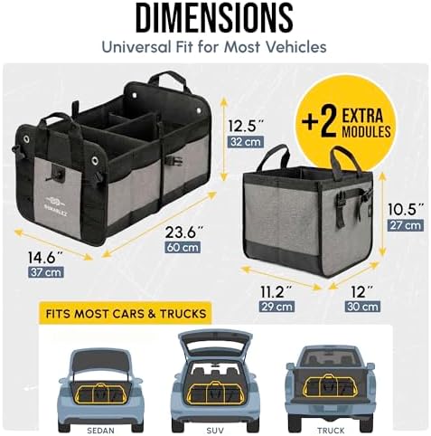 Modular 5-Section Heavy Duty Trunk Organizer - Image 2
