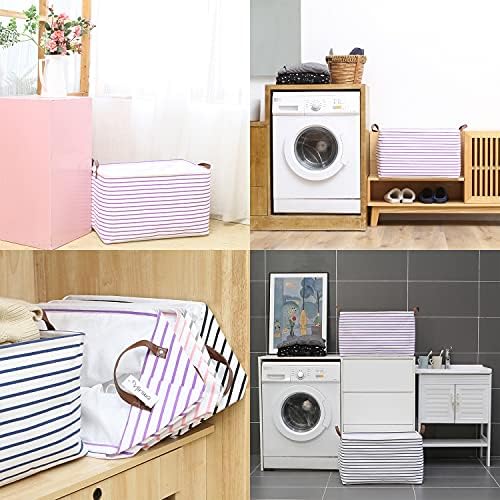 Hinwo 70L Extra Large Canvas Storage Bin - Image 3