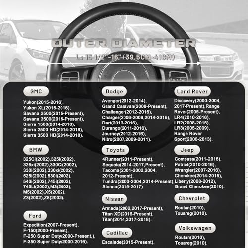 Steering Wheel Cover 15.25"-16", Heavy Duty, Non-Folding Packaging - Image 6