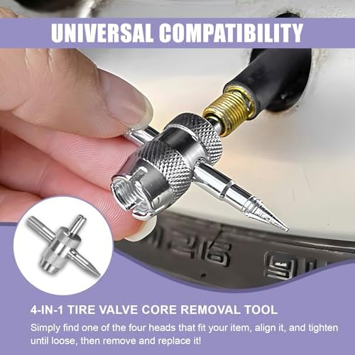 vvag 4-Way Valve Stem Core Removal Tool, Tire Valve Core Removal Tool, - Image 6