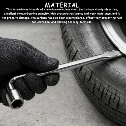 17mm Car Spare Tire Lug Wrench, L-Shaped Socket Tire Wrench - Image 6