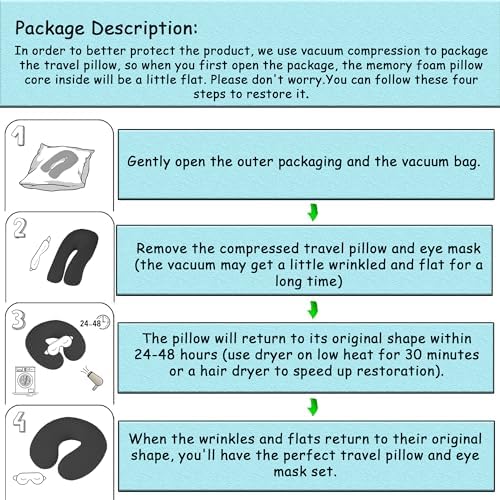 Sexysamba Pure Memory Foam Travel Pillow Set - Image 5