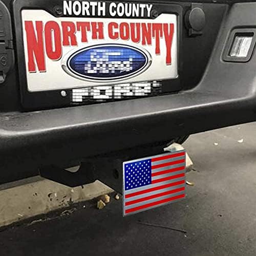 Bonrcea Heavy Duty American Flag Aluminum Trailer Hitch Cover - Image 5