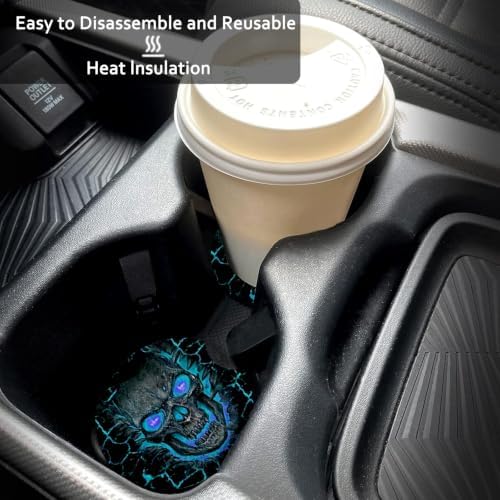 2 Pack Chicken Car Coasters for Cup Holder, Neoprene Anti Slip Mat - Image 2