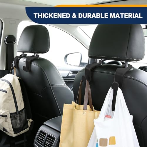 4PCS Car Seat Headrest Hooks, Car Purse Hook, Seat Back Organizer Storage - Image 6