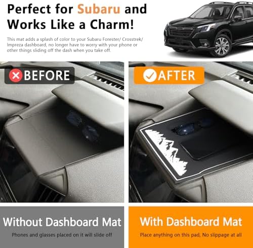 Dashboard Mats for Subaru Crosstrek Accessories 2018-2023, Forester 2019+ - Image 4