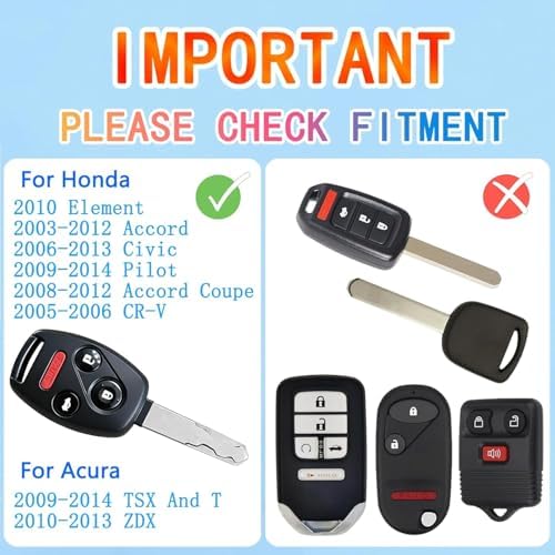 Key Fob Shell for Honda Accord, Civic EX, Carbon Fiber - Image 2