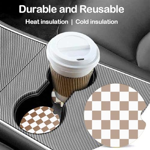 Ceramic Car Coasters – Absorbent Car Cup Holder Coaster Set - Image 4
